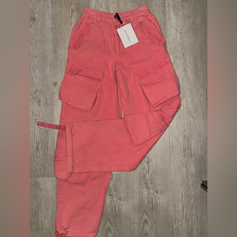Maniere De Voir Coral Cargo Trousers